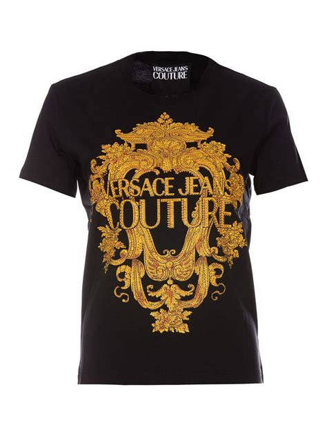 maglietta catene versace|Versace Jeans Couture Maglietta Logo Crewneck T.